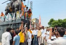 कोलार ब्लॉक कांग्रेस कमेटी ने श्रद्धा और उल्लास से मंदाकिनी चौराहे पर महाराणा प्रताप जयंती मनाई